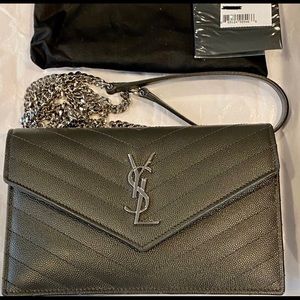 AUTHENTIC Saint Laurent WOC Coal Mono Grain